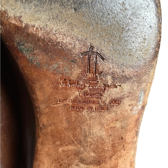 Ferragamo Mens Brown Leather Loafers size 11 - Picture 12 of 13